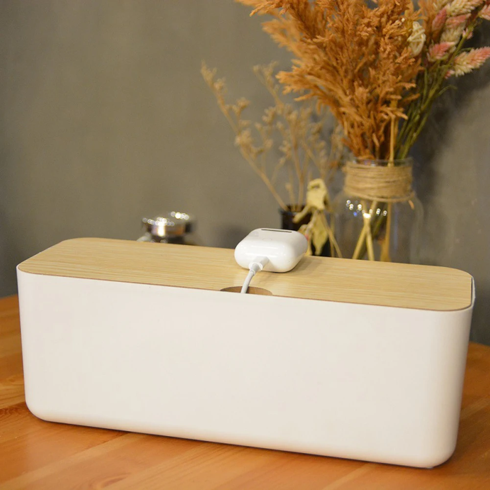 Cable Storage Box Power Strip Wire Case Anti Dust Charger Socket Organizer Network Line Bin Management | Дом и сад