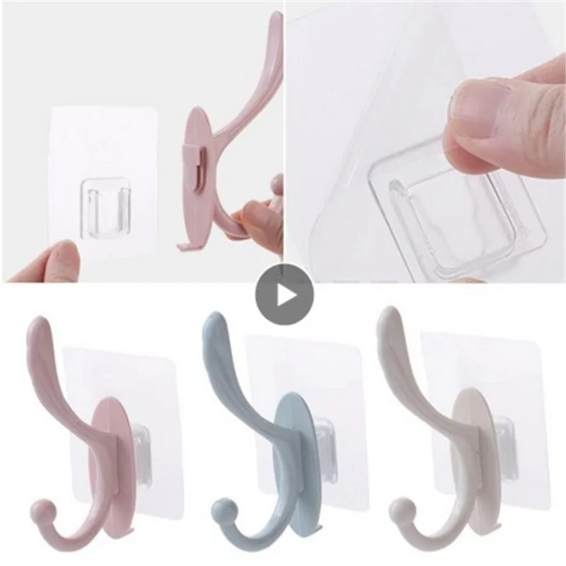 Вешалка для одежды крючок хранения на клейкой основе бесшовная прозрачная