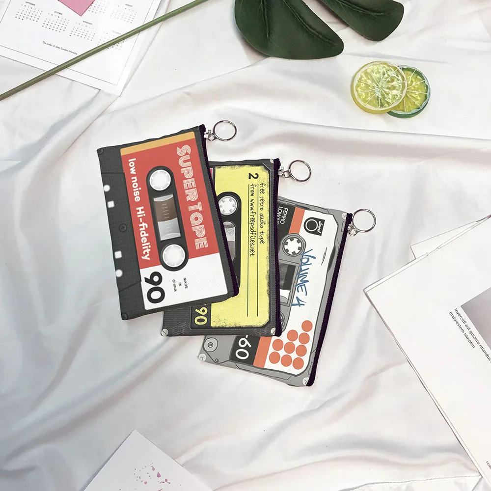 Портативная миниатюрная сумка для хранения кассетной музыкальной ленты милый