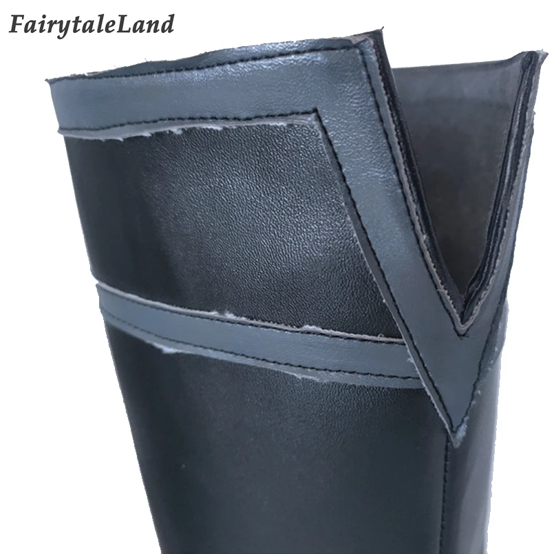 Обувь для косплея супергероя справедливости черная обувь сапоги Кларк Кента