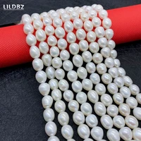 natural freshwater pearl beads aaa grade high quality 8 10mm rice shaped pearl jewelry making diy necklace bracelet accessories