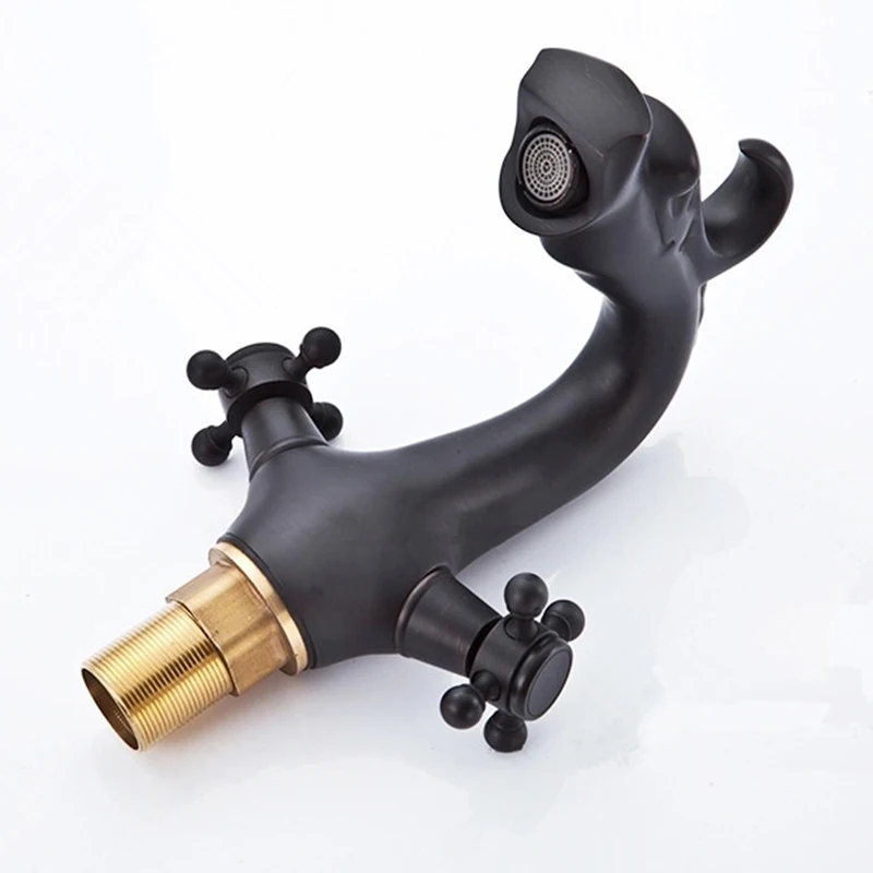 Смеситель для раковины Дракон Стиль Ванная комната раковина кран двойной крест