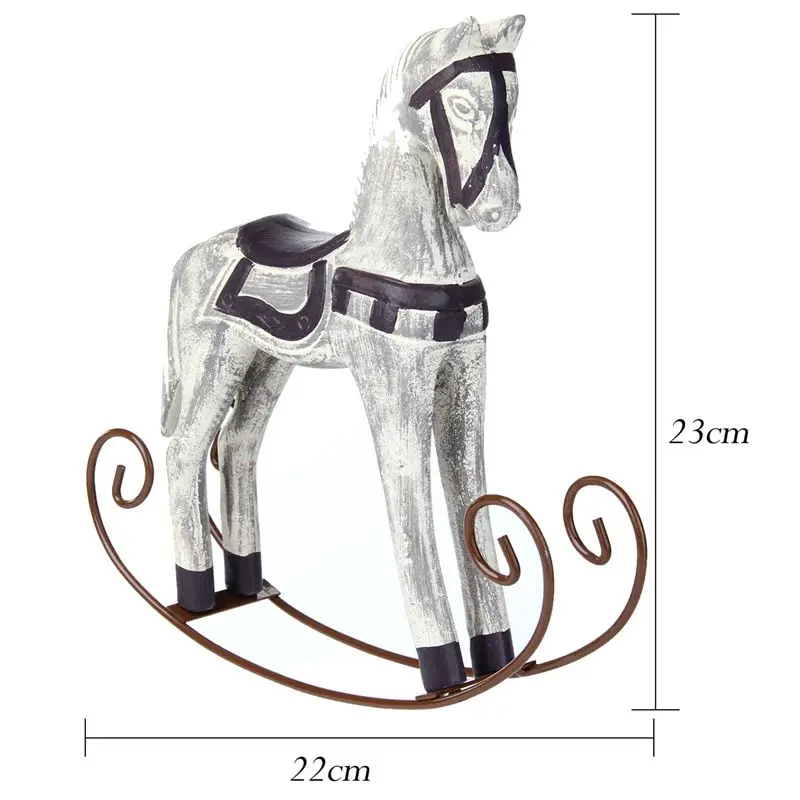 Modern Europe Style Trojan Horse Statue Wedding Decor Wood Retro Home Decoration Accessories Rocking Ornament Gifts | Дом и сад