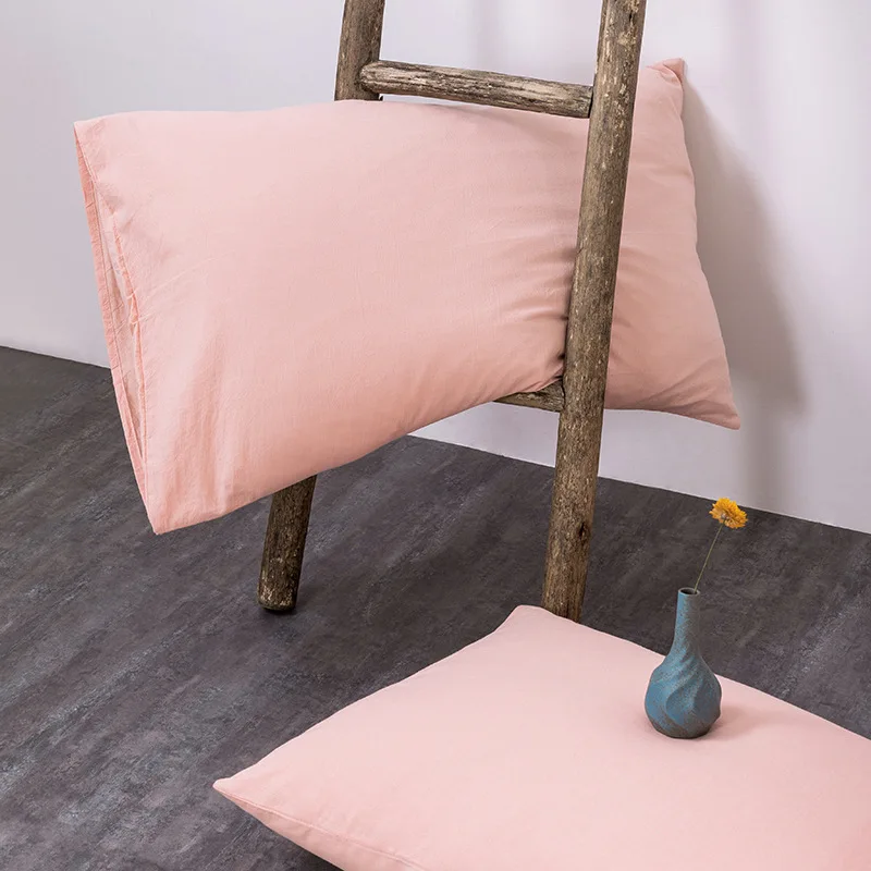 2 шт./компл. сплошной цвет подушка из хлопка с эффектом памяти Крышка для кровать