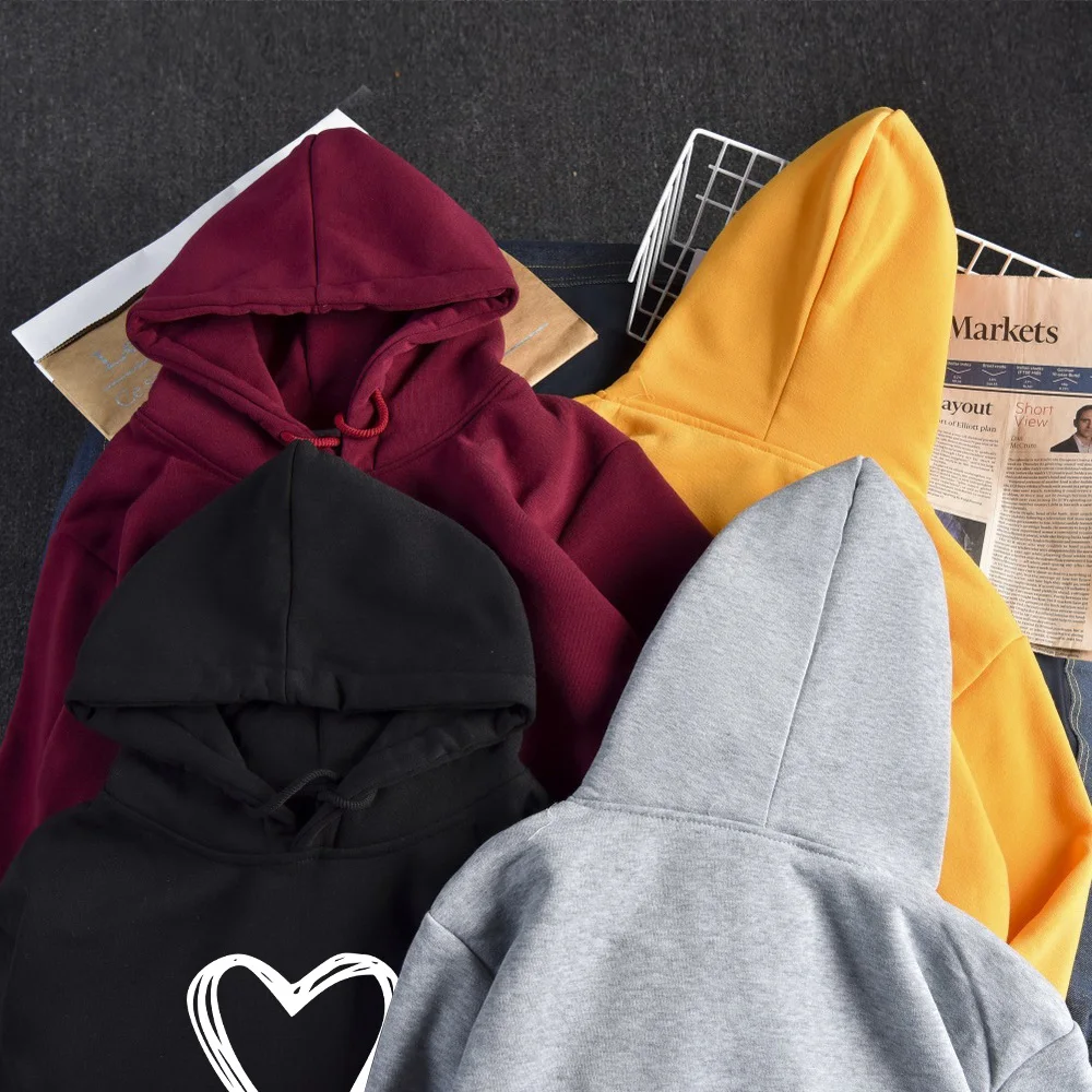 HEFLASHOR женские куртки Харадзюку Hoddies печатные толстовки с капюшоном карман