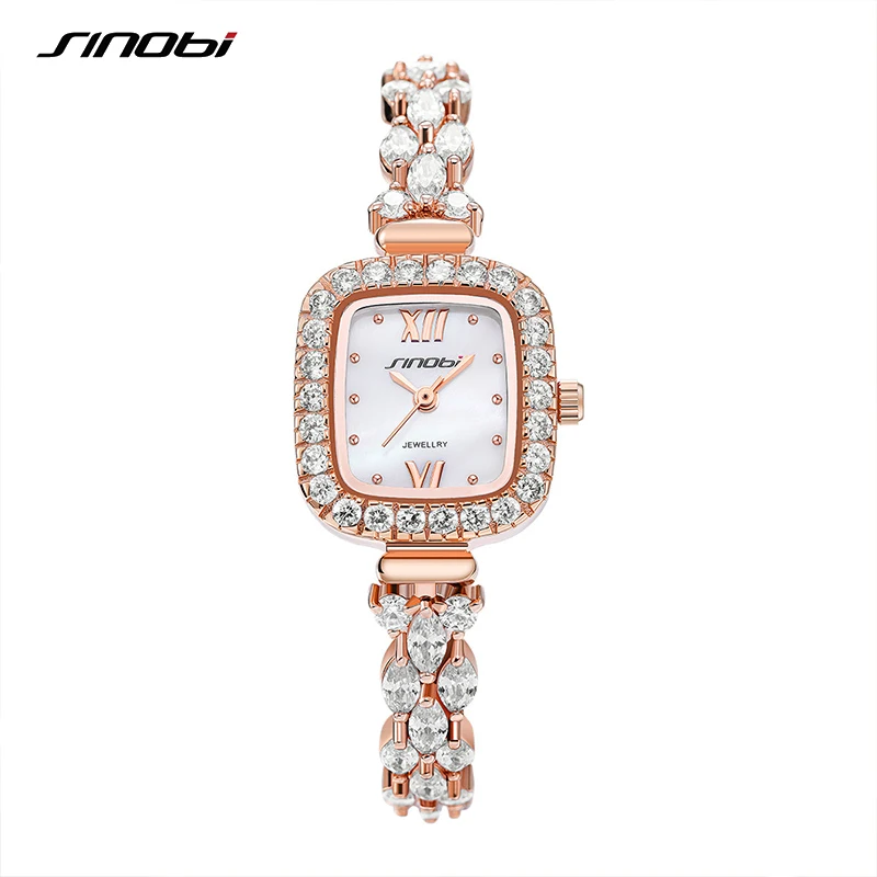 

Sinobi Fashion High Quality Woman Watches Top Luxury Women Quartz Wristwatches Diamond Ladies Jewelry Clock Relogio Feminino