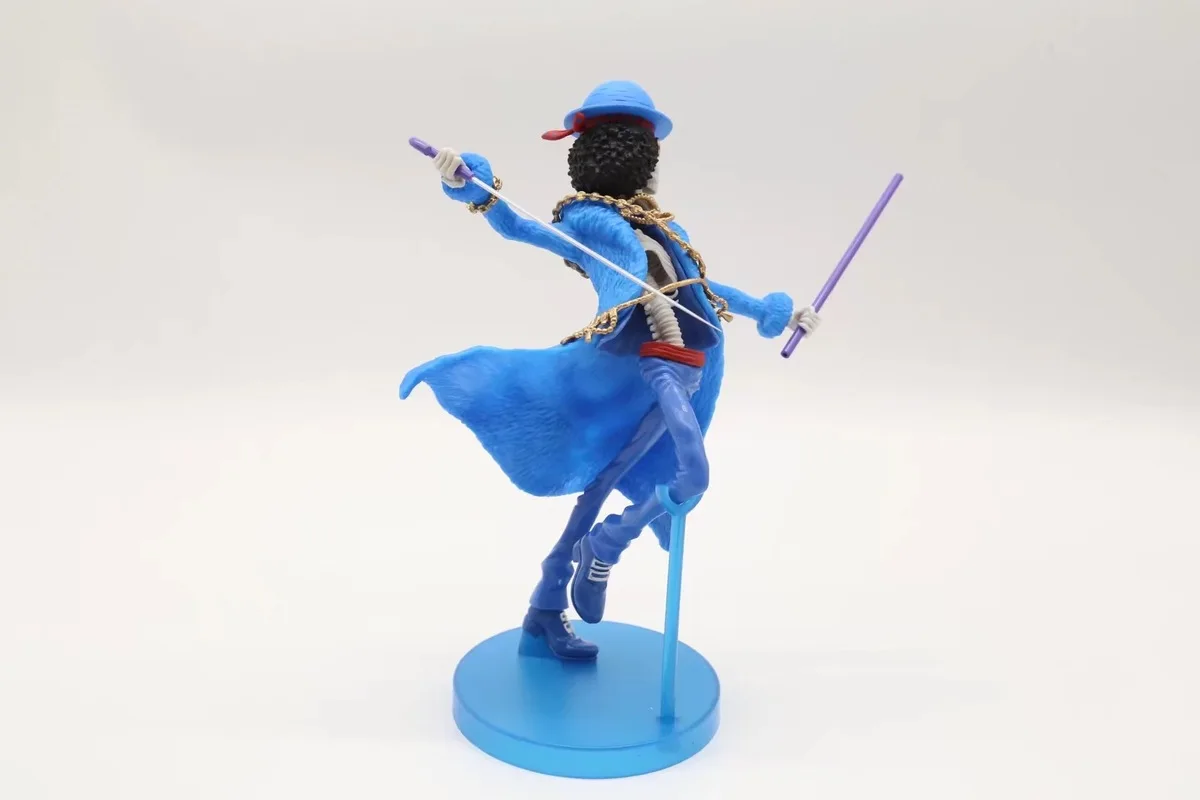 

16cm New Arrival Japan Anime Action Figure One Piece 20th Anniversary BROOK Blue Clothes Ver PVC Model Collection Kids Toy