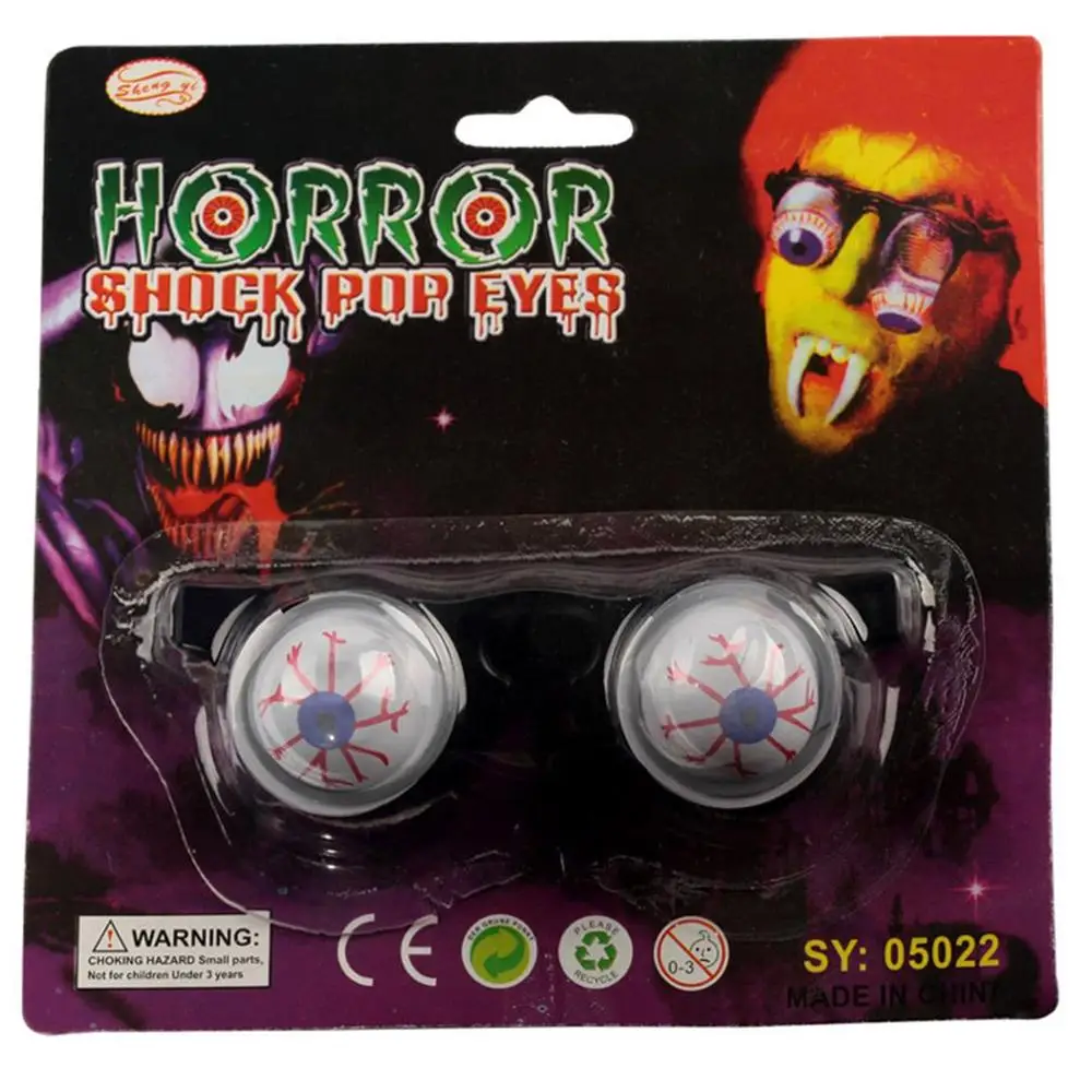 

1pcs Drop Eyeball Prank Glasses Pop Out EyeParty Scary Horror Practical Jokes Popular Funny Toy For Children April Fool Day Toys
