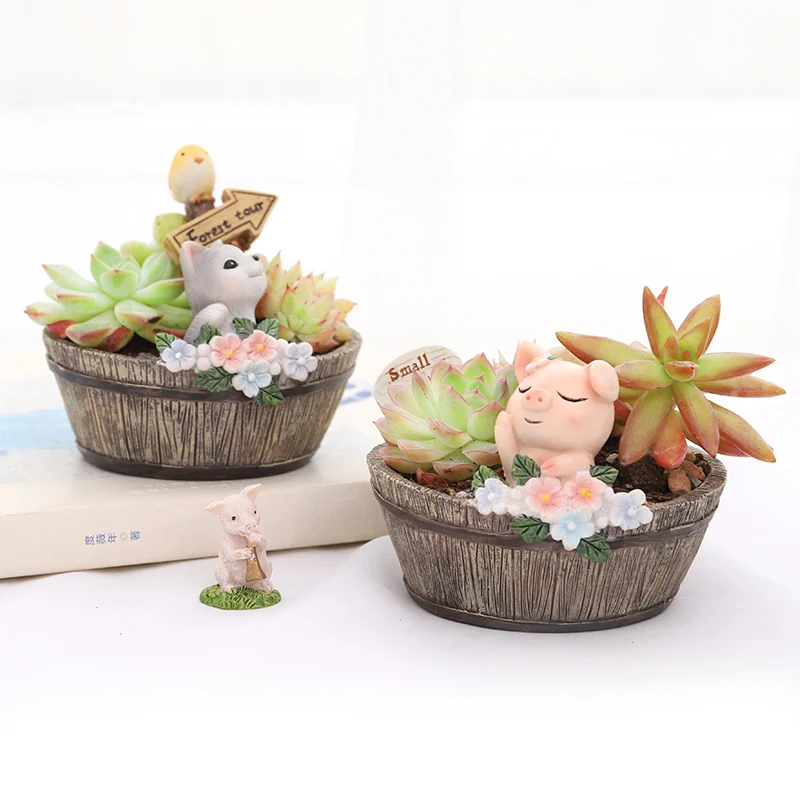 Цветочные горшки для животных фермерский цветочный горшок креативный