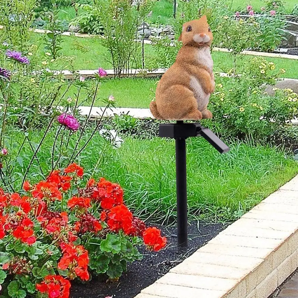 Светильник садовый светильник СИД солнечное украшение кролик плафонная лампа