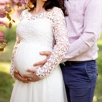 lace maternity dresses for photo shoot evening dress long sleeve photography props pregnancy dresses for pregnant women clothing