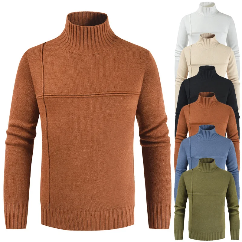 

2020 Thick Warm Cashmere Sweater Men Turtleneck Pullover Men Fall Winter Brand Men's Sweaters Slim Fit Pullover Knitwear M-3XL