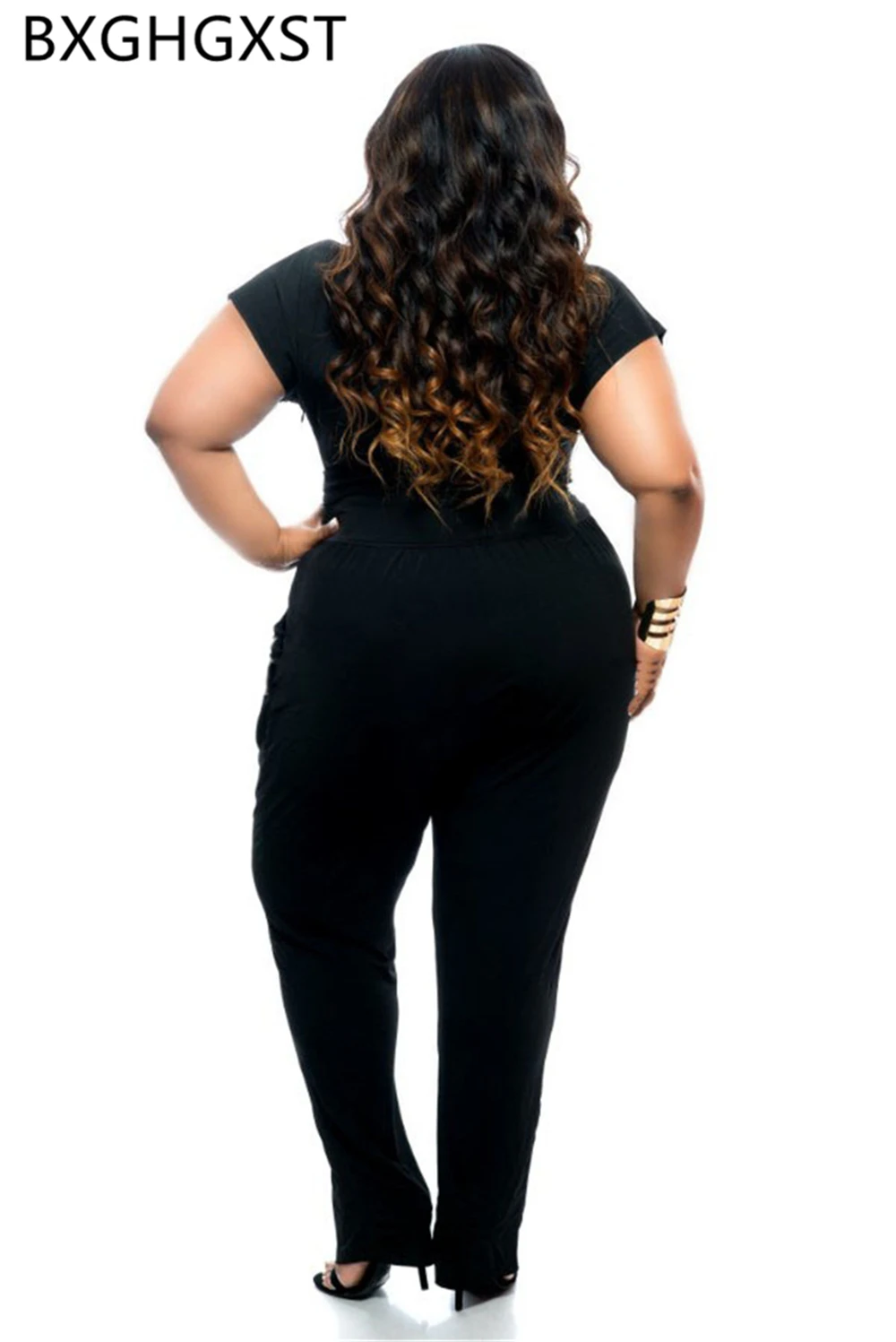 

rompers womens jumpsuit party v neck sexy jumpsuit black 3XL 2020 fashion plus size jumpsuits party one piece women clothes