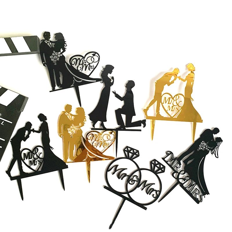 Акриловые черные золотые торты для торта вечерние принадлежности взрослых