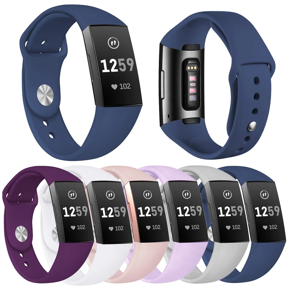 Спортивные полосы для Fitbit Charge 3 Band силиконовые смарт часы сменный ремешок