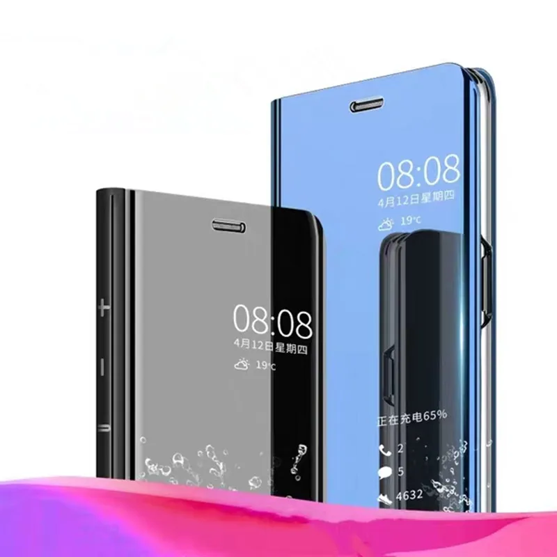 Умный зеркальный флип чехол для Samsung Galaxy Note 10 9 8 S10 S9 S8 Plus S7 A9 A7 A8 2018 A10 A20 A30 A50 A60 A80 A70 M10