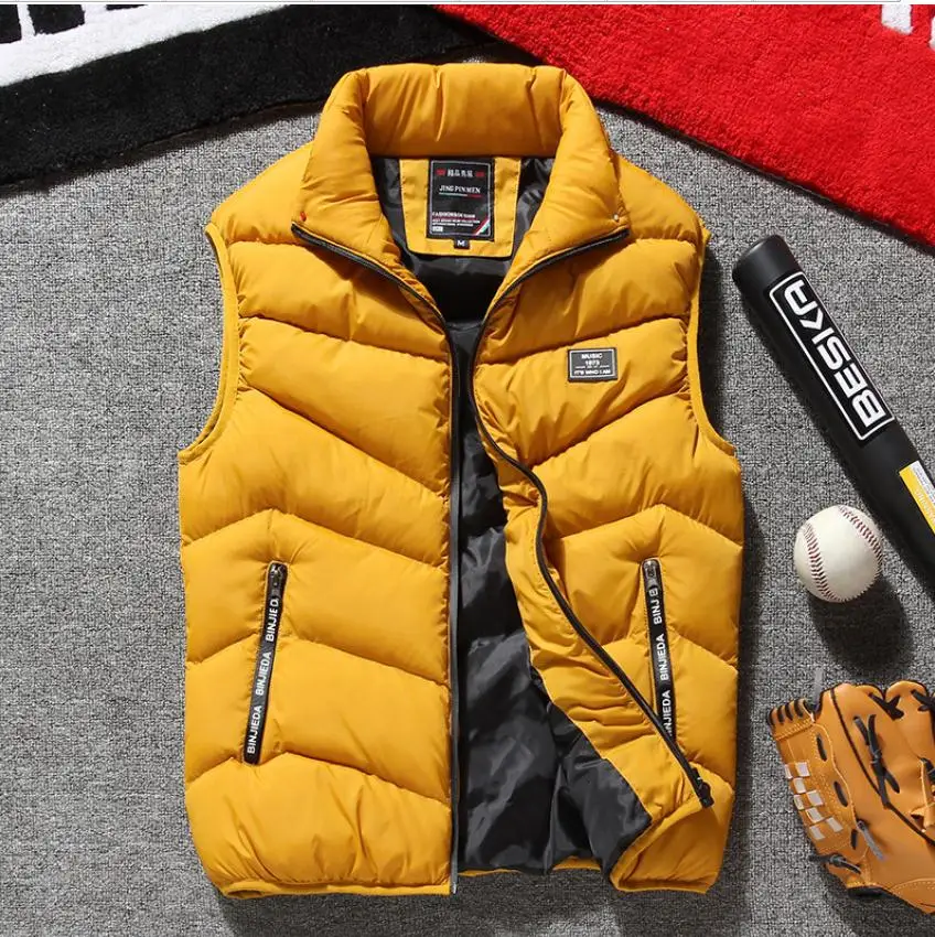 Newest Mens Winter Autumn Sleeveless Vest Coats Large Size Cotton Padded Male Casual Outdoor Waistcoats Thick Vests M-8XL 2020 | Мужская