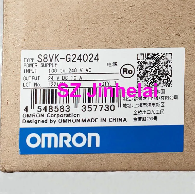 

OMRON S8VK-G24024 Authentic original Switching power supply 240W 24VDC 10A
