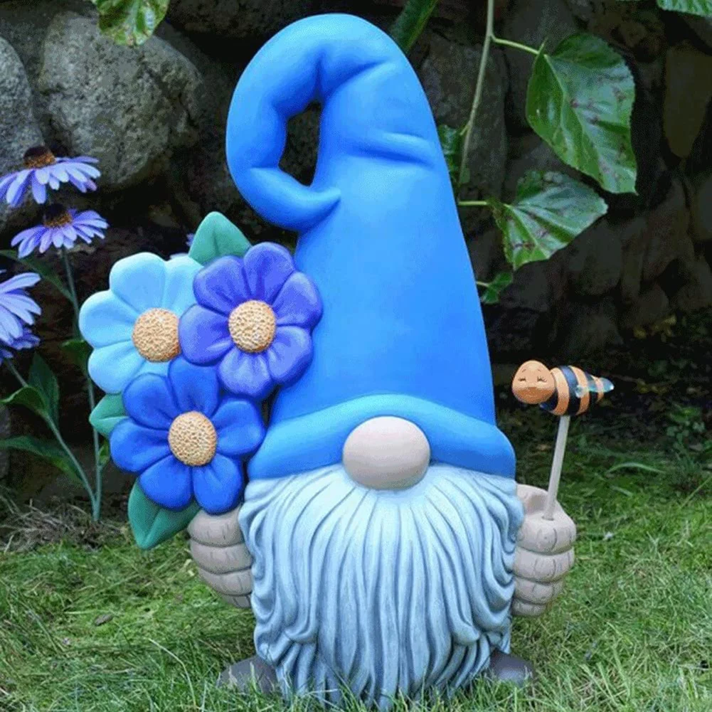 

Funny Cartoon Faceless Doll Garden Gnomes Statue Figurines Terrace Deck Outdoor Lawn Porch Landscape Decoration Dwarf Sculpture