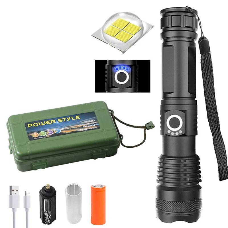 Миниатюсветильник ный перезаряжаемый фонарик P50 самый мощный 5 режимов