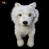 hot new lifelike white wolf plush toys stuffed animals doll baby kids children boys adults birthday gifts home room decor crafts