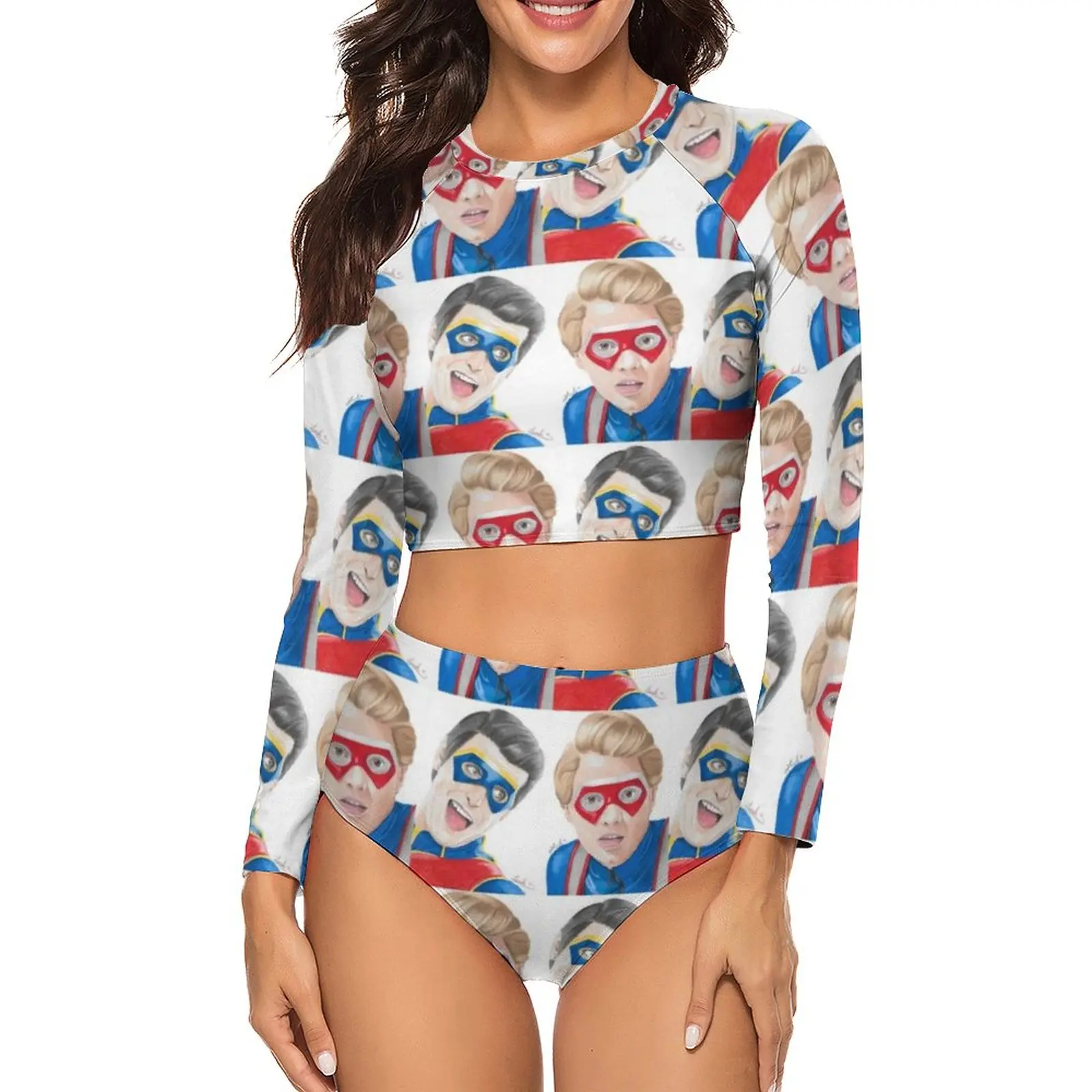 

Детский купальник бикини с длинным рукавом, женский купальник из двух предметов, милый летний купальный костюм