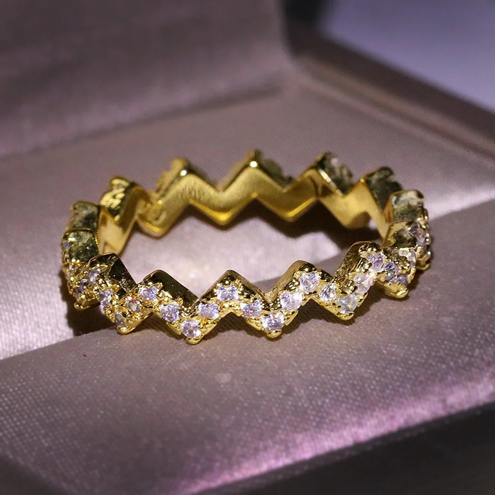 

2021 new European and American ladies party brass titanium steel inlaid zircon ring personality fashion trend style ring