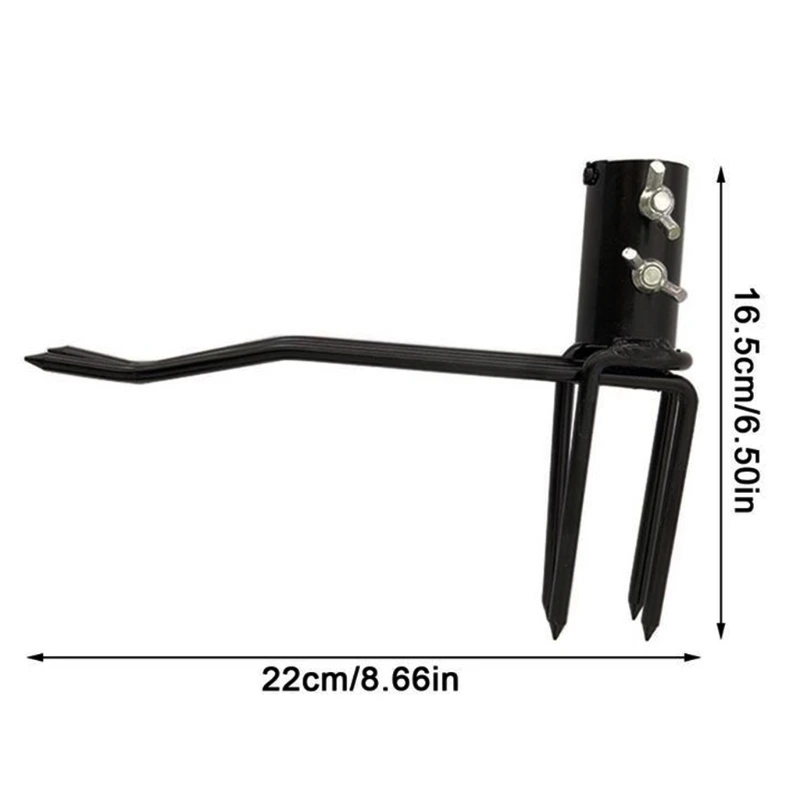 

B9HF Hand Cultivator Stand Up Weeder Puller Tool with 4 Claws Root Lifter Weeding Remover Hand Tiller Garden Tool for Loosening