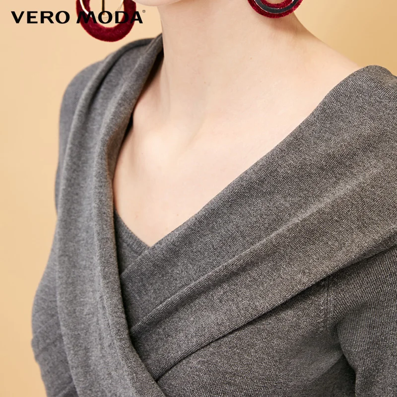 Женский комбинезон с широкими штанинами v образным вырезом и рукавами 3/4 Vero Moda |