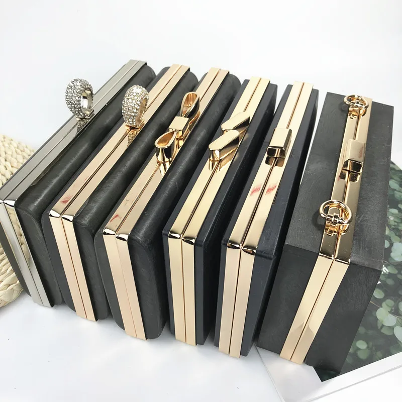 Золотистый цвет много стилей металлическая коробка клатчи рама для кошелька