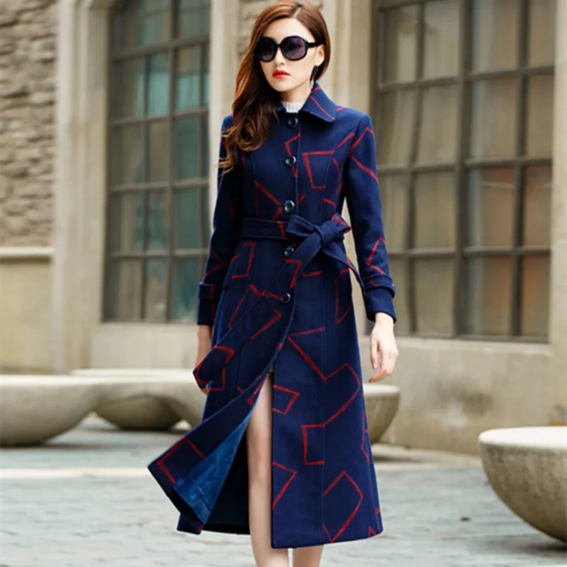 

Улучшенный обувь на танкетке; Женская качественная Шерстяное пальто осень-зима размера плюс S ~ 3XL X длинное пальто вышивка геометрические то...