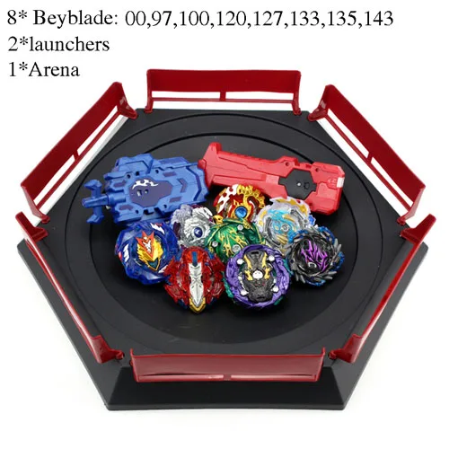 8 Pcs - D TAKARA TOMY комбинация Beyblade Burst набор игрушек Beyblades Арена Bayblade Металл Fusion 4D с пусковым устройством спиннинг топ игрушки - Цвет: 8 Pcs - D