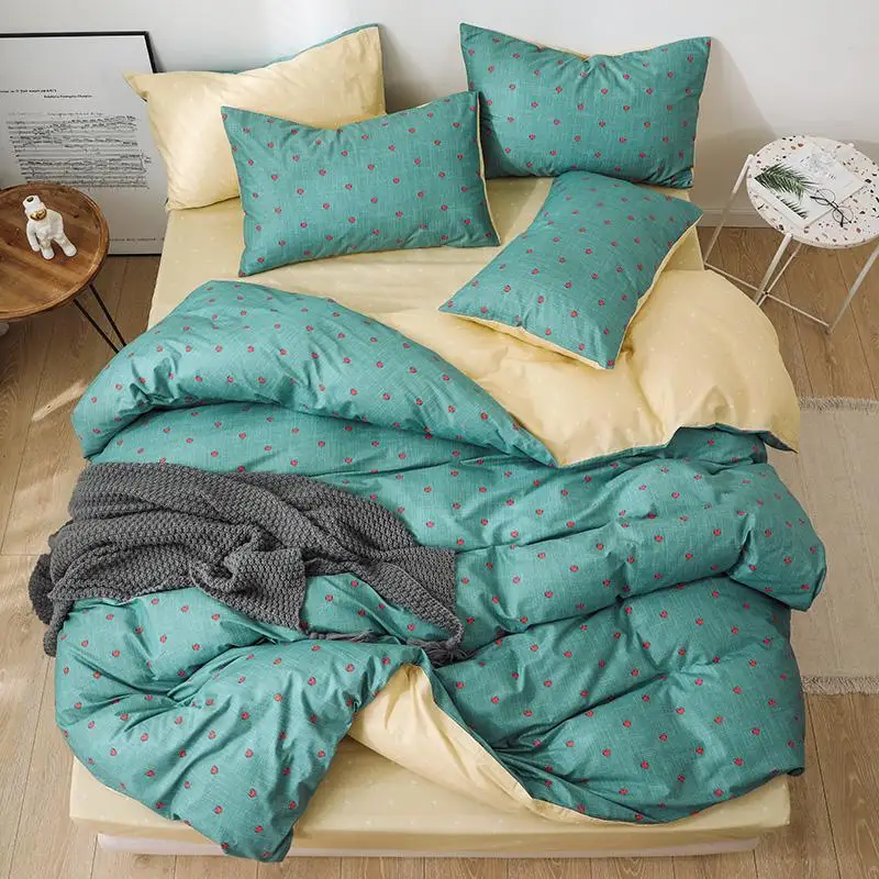 Комплект постельного белья 40 AB из чистого хлопка фосфоресцирующий клетчатый