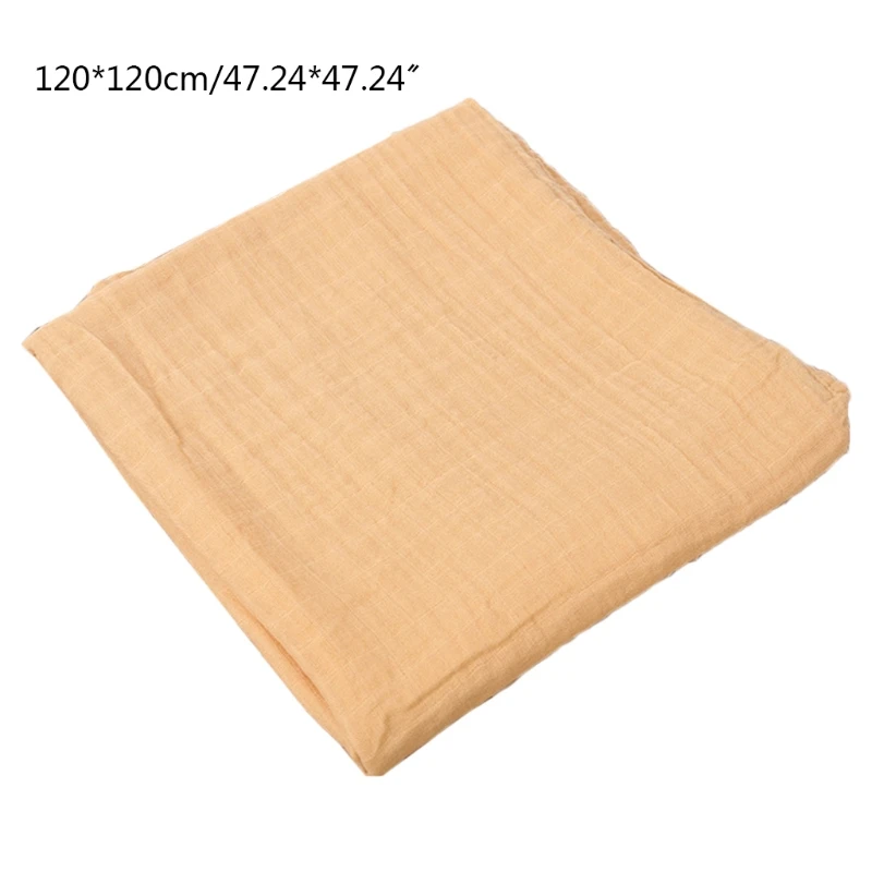 

120x120cm Baby Muslin Bamboo Fiber Receiving Blanket Infants Swaddle Wrap Newborn 2 Layers Bath Gauze Sleepsack Stroller Cover