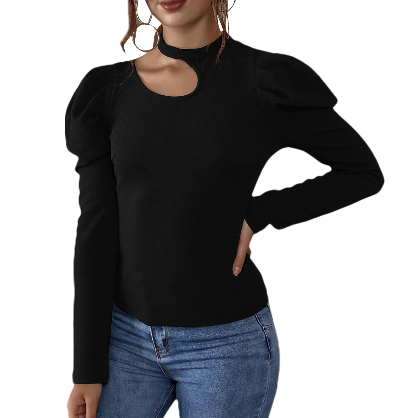 FY Новый женский тонкий сексуальный топ с подкладкой женская футболка sexy длинными