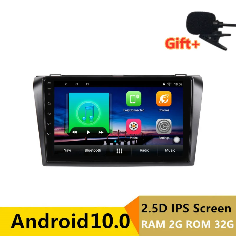 9 дюймов 2G RAM Android 10 автомобильный DVD видео плеер GPS для Mazda 3 Mazda3 2004 2009 аудио