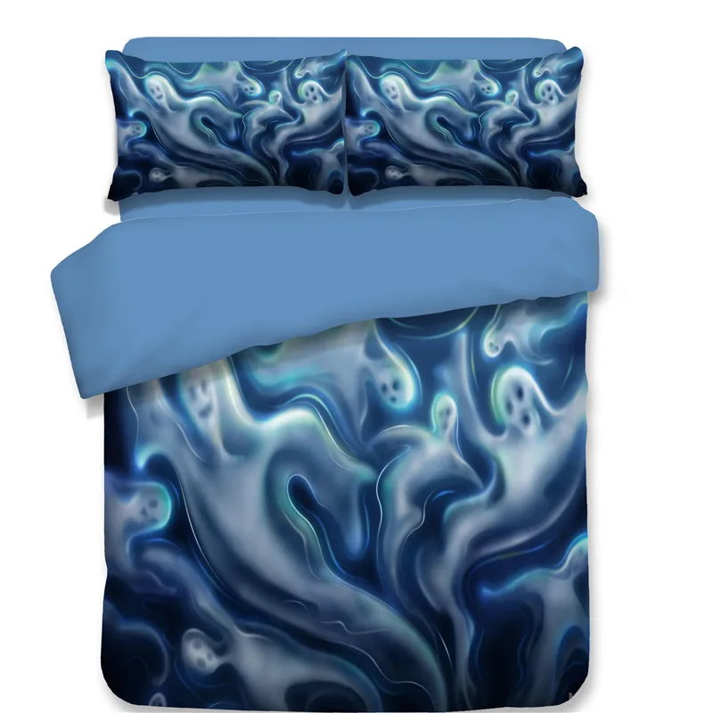 

Halloween bedding Sets 3pcs new pattern wave Good quality bedclothes duvet cover quilt cover pillow cases Home textiles