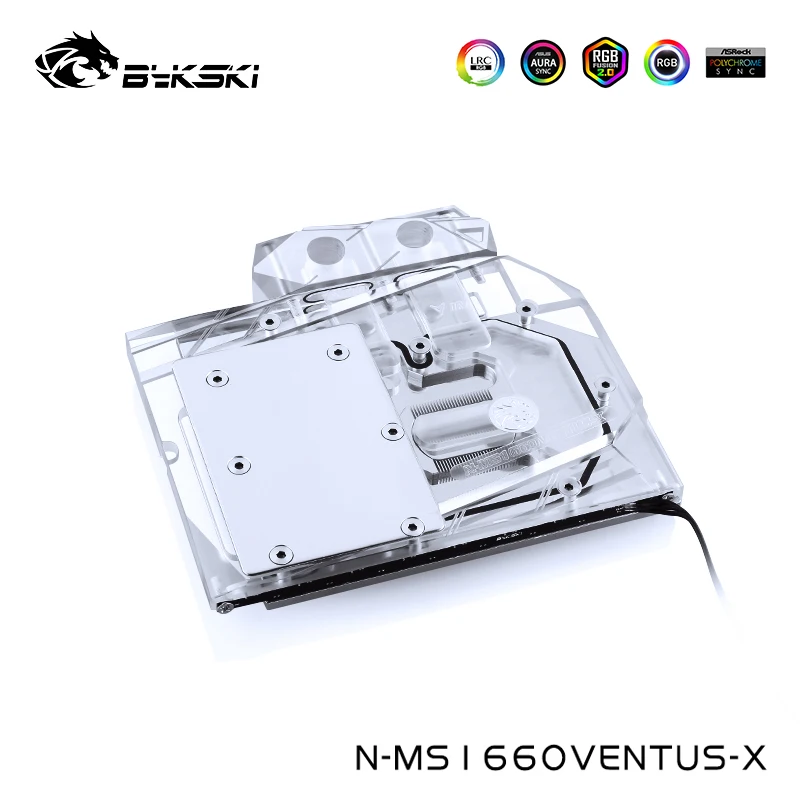 

Bykski Water Cooling Block For MSI Geforce GTX1660 VENTUS XS C 6G OC ,GPU Block,Support Mainboard Control,N-MS1660VENTUS-X
