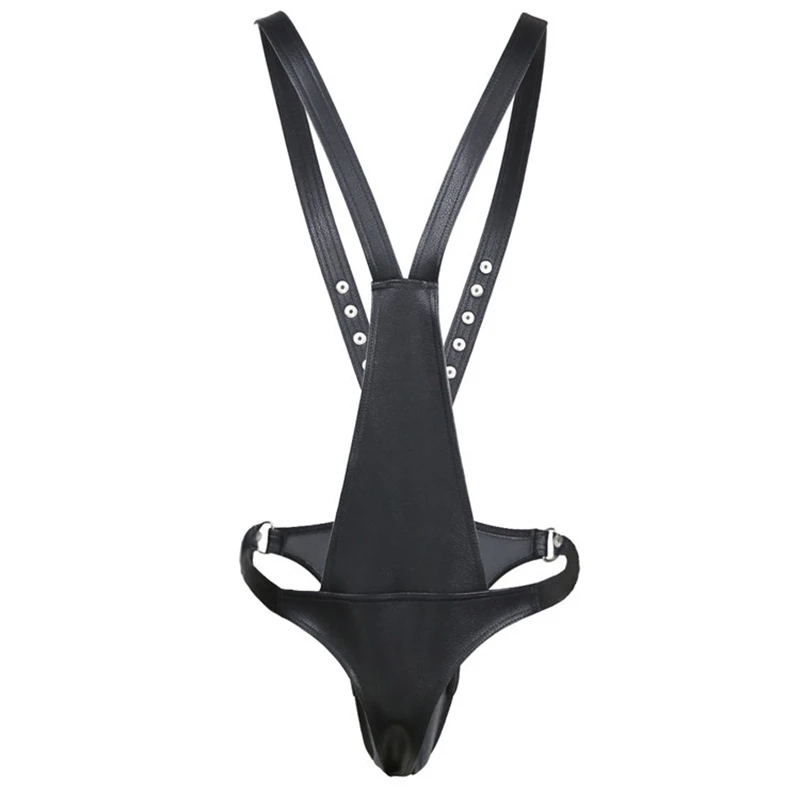 Leather Fetish Men Open Crotch Sissy Panties Male Underwear Penis Pouch Chastity Belt Erotic Crotchless Gay for BDSM Sex |