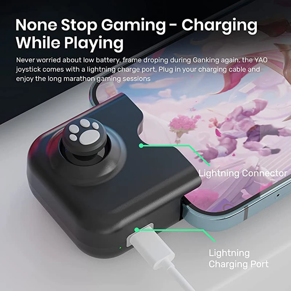 Для iPhone iPad мобильный игровой контроллер джойстик с портом для зарядки геймпад