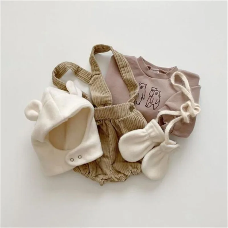 Детский вельветовый комбинезон без рукавов в Корейском стиле | Детская одежда и