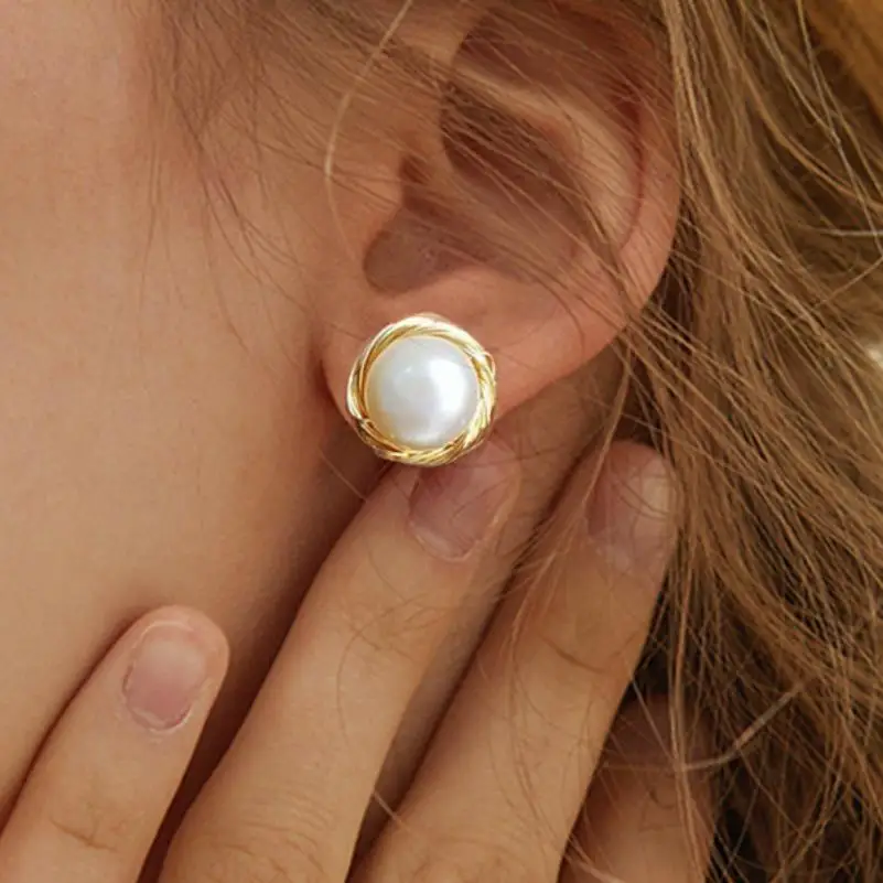 YKNRBPH модные серьги ручной работы пресноводные жемчужные для женщин с жемчугом