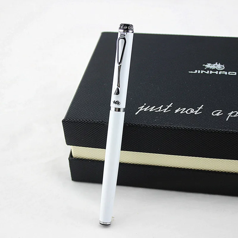 Jinhao 301 Роскошная металлическая шариковая ручка с алмазной гладкой металлической