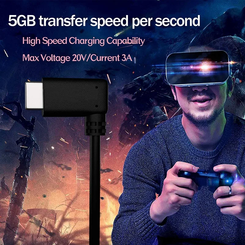 

VR Accessory for Oculus Quest 2 / Link Vr Headset 3 Meters USB 3.0 Type C Data Transmission USB-C to Type C