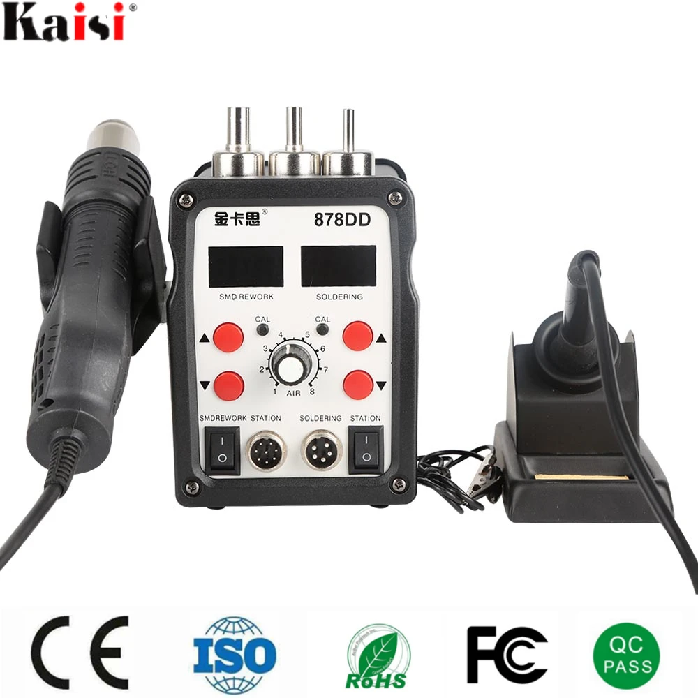 

Паяльная станция Kaisi 878DD 2 в 1 с цифровым дисплеем, 100-450 °C