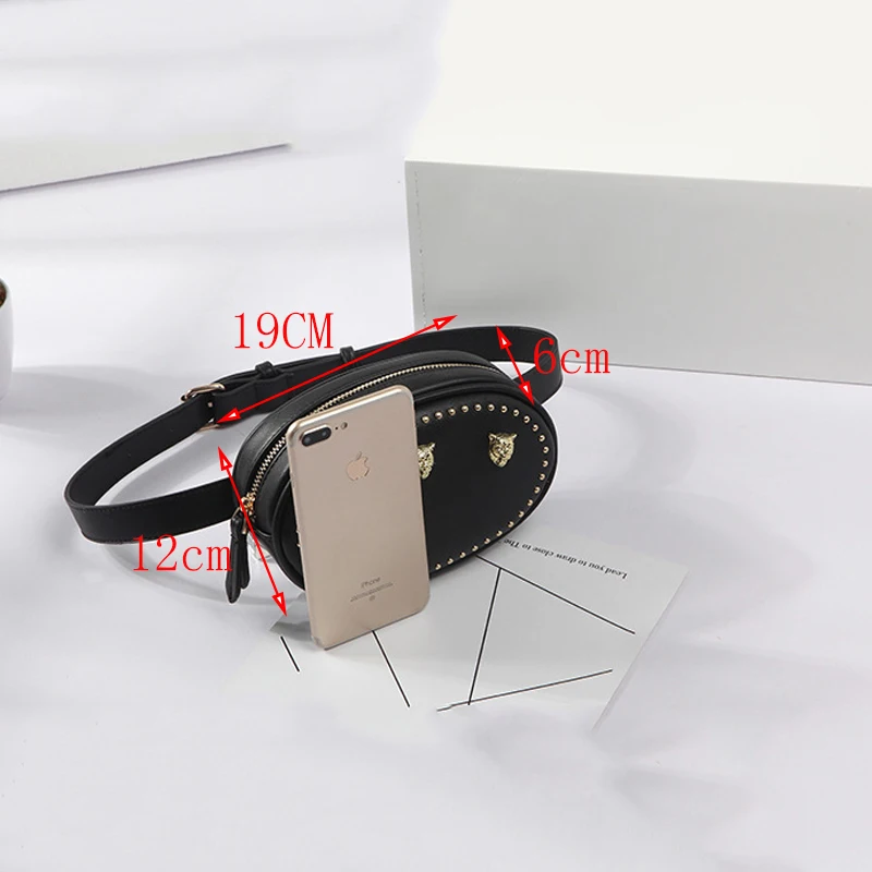 Забавная поясная сумка с заклепками для женщин женский ремень дизайнерская