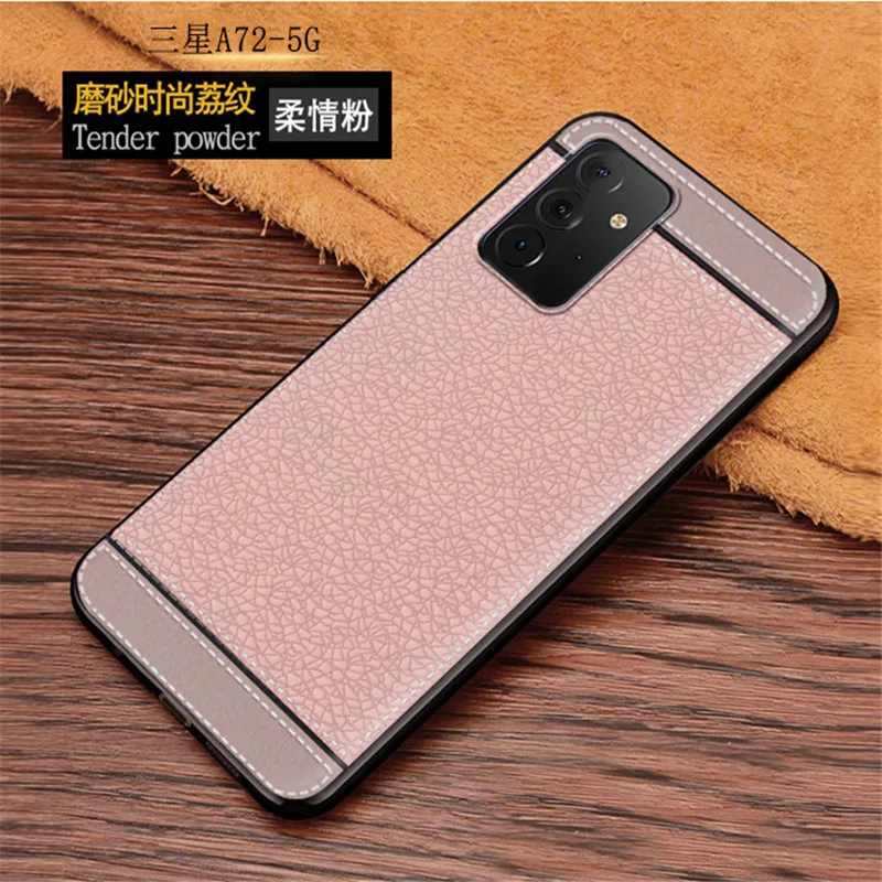 

For Samsung Galaxy A72 A52 A32 5G Case Litchi Texture Soft TPU Cover Funda For Samsung Galaxy A51 A71 4G 5G M60S M80S M30S Coque