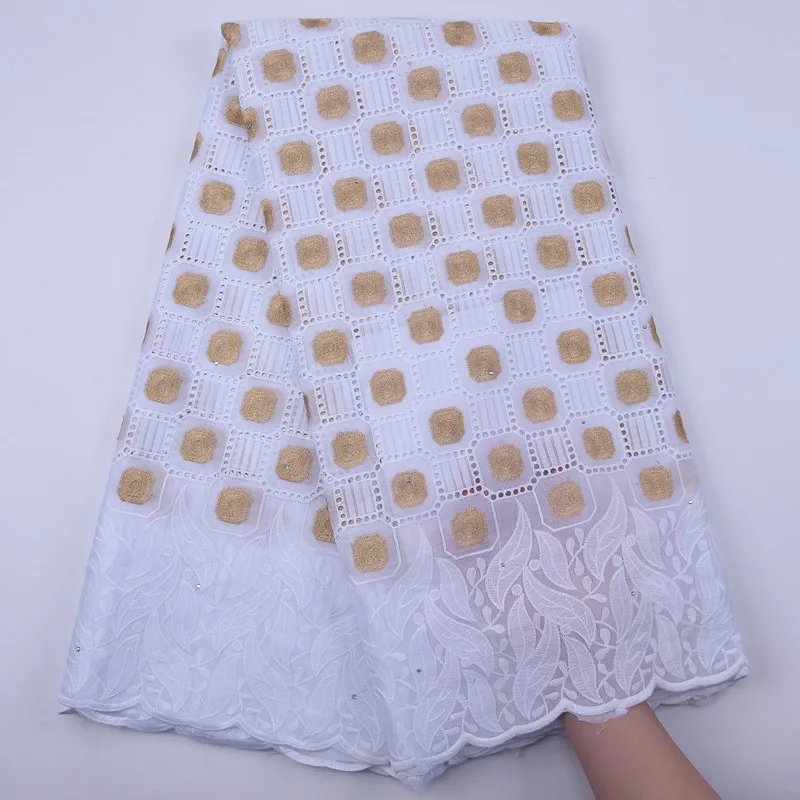 Чистый хлопок африканская швейцарская вуаль кружевная ткань 2020