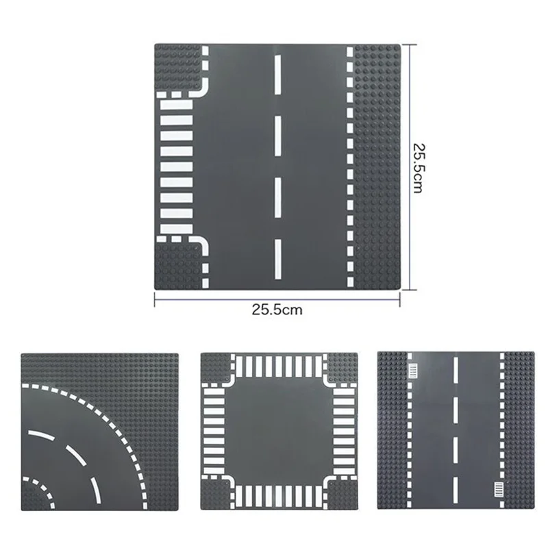 Прямо Перекресток Кривой Т Образном Перекрестке Дорожные Плиты Строительные