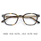 Женские прямоугольные антибликовые очки для чтения, ацетатные очки Гавана, корейский бренд